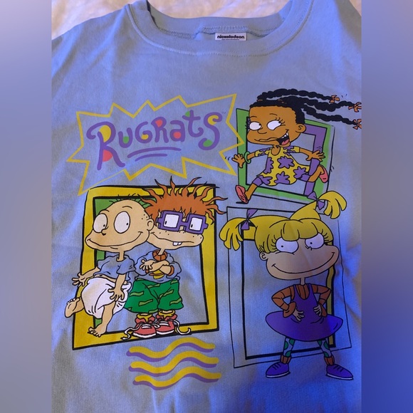 Rugrats light blue sweatshirt size XS 1 cute graphics. New without tags - Picture 2 of 10